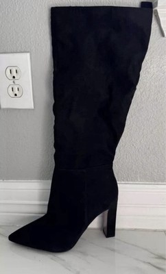 JLO by Jennifer Lopez Womens Black Faux Suede Fashion Boots Size 9