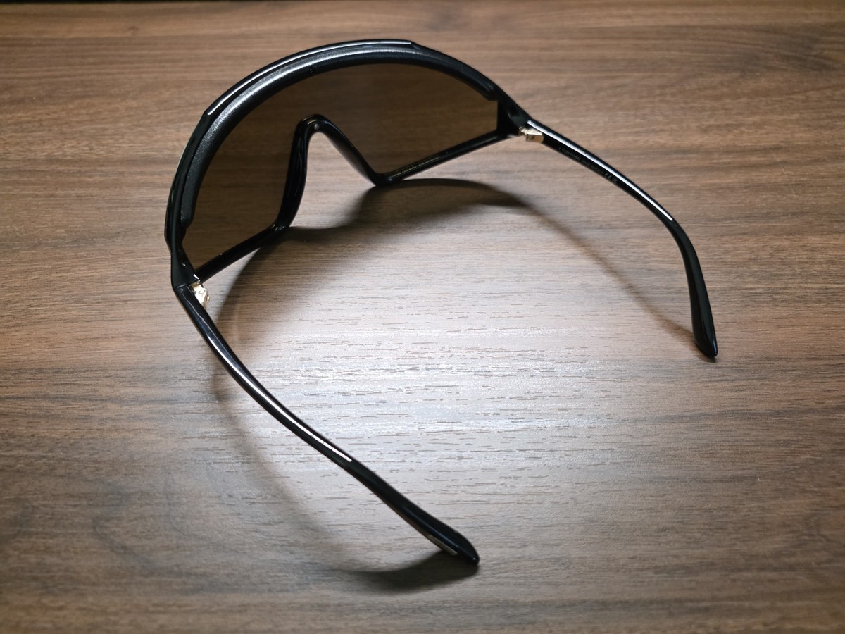 Tom Ford Lorna TF1121 01G Shield Sunglasses Black Gradient 