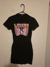 Windsor Live to Ride Legend Graphic Print Bodycon Dress Black Short Sleeve XXS 