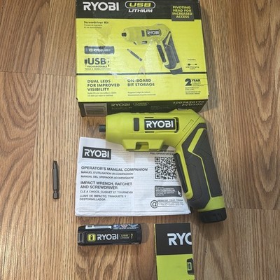 2025 Ryobi FVD50K USB Lithium Screwdriver Kit 2Ah USB Lithium Battery No Charger
