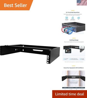 Durable 2U Wall Mount Network Rack - Easy Install with Patch Panel Bracket