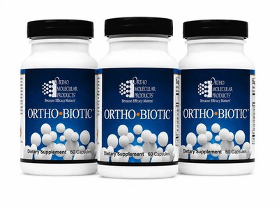 ORTHO BIOTIC 60 CAPSULES Digestive & Gut Health Support  [ Pack of 3 ] - Sealed