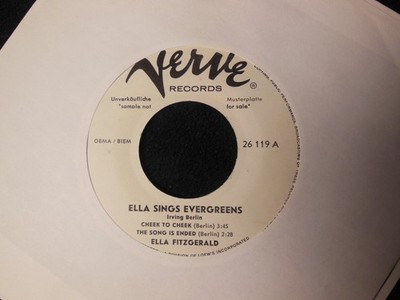 ELLA FITZGERALD - Ella Sings Evergreens (EP), D 45 '' MUSTERPLATTE''