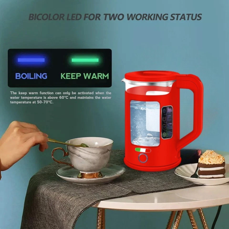 Vintage 4 Slice Toaster & 1.7L Glass Kettle Set Modern Stylish Combo - Red - image 4 of 4