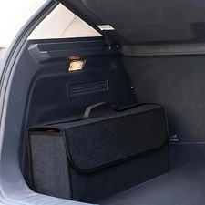 1 Pack Car Trunk Organizer: Foldable Ergonomic Handle For SUVs Sedans Trucks