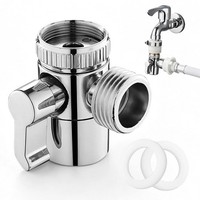 Ventil Wasserhahn Umschaltventil Adapter KüChe Bad Duschsystem M22 M24 G1/2