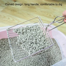 Cat Litter Scoop Stainless Steel Kitty Litter Metal Scooper For Small Pet Litter