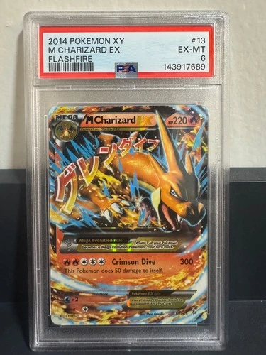 M Charizard EX 13/106 XY Flashfire 2014 Pokemon PSA 6