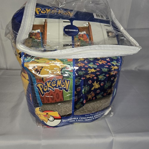 Pokemon Reversible Twin/Full Comforter. - Picture 2 of 4
