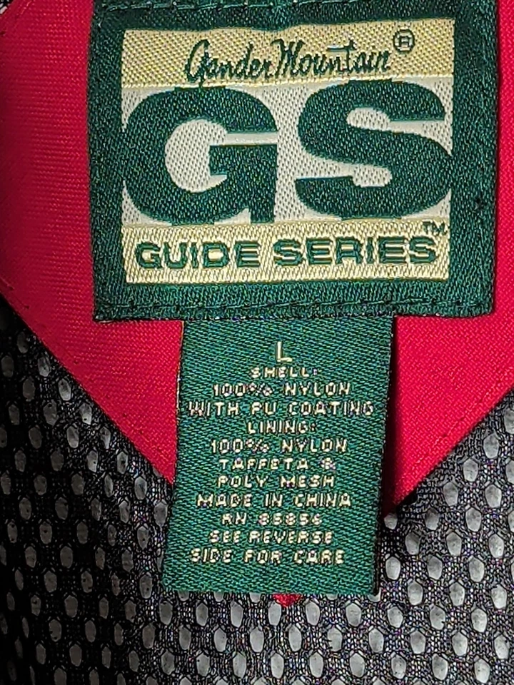 Gander Mountain Jacket Men’s L TecH2O Guide Series Waterproof Hood RED - Image 3 of 4