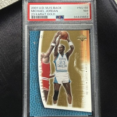 2001 UD Michael Jordan 23 Karat Gold Jersey Number 23/23 Psa 7