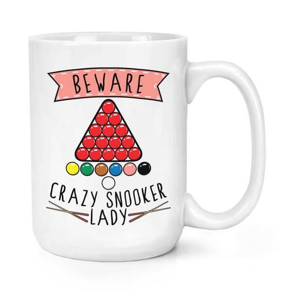 Beware VerrüCkte Snooker Damen 426Ml Groß Becher Tasse - Lustig Sport Groß-image