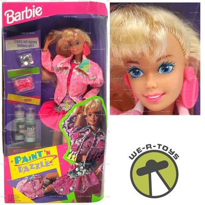 Barbie Paint 'N Dazzle Doll and Fabric Paint Set 1993 Mattel 10039