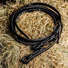 Mackey Horse Classic One Sided Rubber Grip Reins For Dressage and Showing