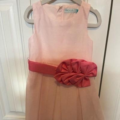 Abel & Lula Pink Sleeveless Kids Dress with Floral Accent NWT size 4
