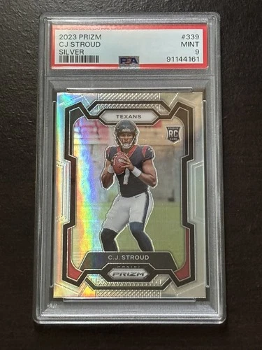 2023 Panini Prizm CJ Stroud Silver Rookie #339 PSA 9 Mint Texans