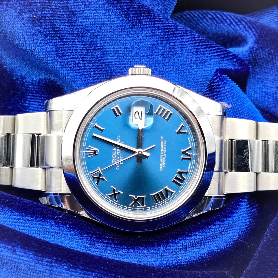 Rolex Datejust 41mm Blue Dial  w/Silver Oyster Bracelet  116300 New/Old Stock - Image 2 of 4