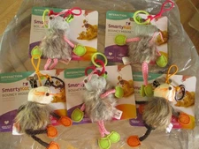 Smarty Kat Bouncy Mouse Interaction Dangly Teasing Cat Toy  Lot of 5