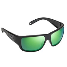 Bajio Piedra Sunglasses, Black Matte Frame, Green Glass Lens
