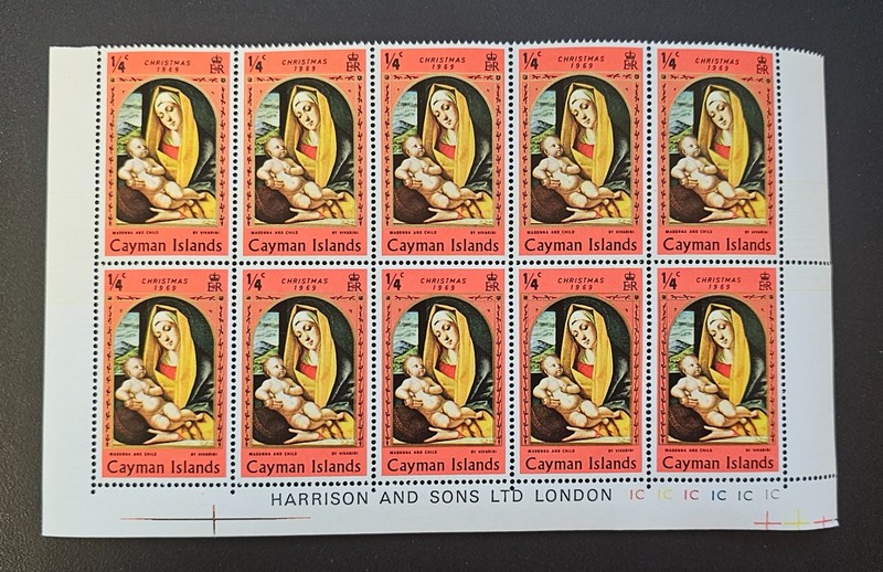 Cayman Islands 1969 Christmas ¼c Sc 244. SG 253 Red Harrison & Sons BK 10 MNH