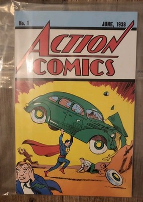 Action Comics Nr.1 von 1938 Einwandfreier Zustand Neu Nachdruck Zertifikat 