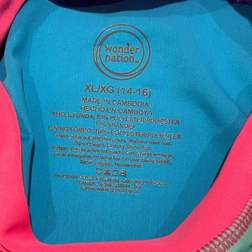 Wonder Nation Girls Ombre Mermaid At Heart Rashguard Size XL (14/16) NWT - Picture 4 of 5