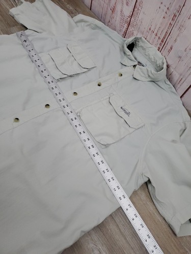 Natural Gear Fishing Shirt Mens XL Sierra Button Up Vented Back Multi Pocket - Picture 5 of 12