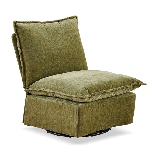 360° Swivel Accent Chair Single Sofa Lounge Chair Reading Chairs for Living Room - Picture 18 of 53