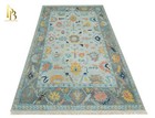 Antique Modern Oushak LtGrey/D.Grey Hand-knotted Carpets & Rugs for living area