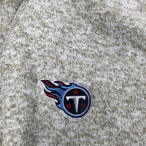 Tennessee Titans Pullover Men XL Gray Embroidered 1/4 Zip Antigua Fleece Sweater - Picture 5 of 9
