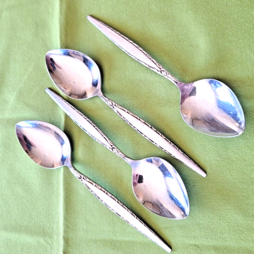 Oneida Community Edelstahl Venetia 4 Suppenlöffel 6 7/8" brünierter Griff LESEN
