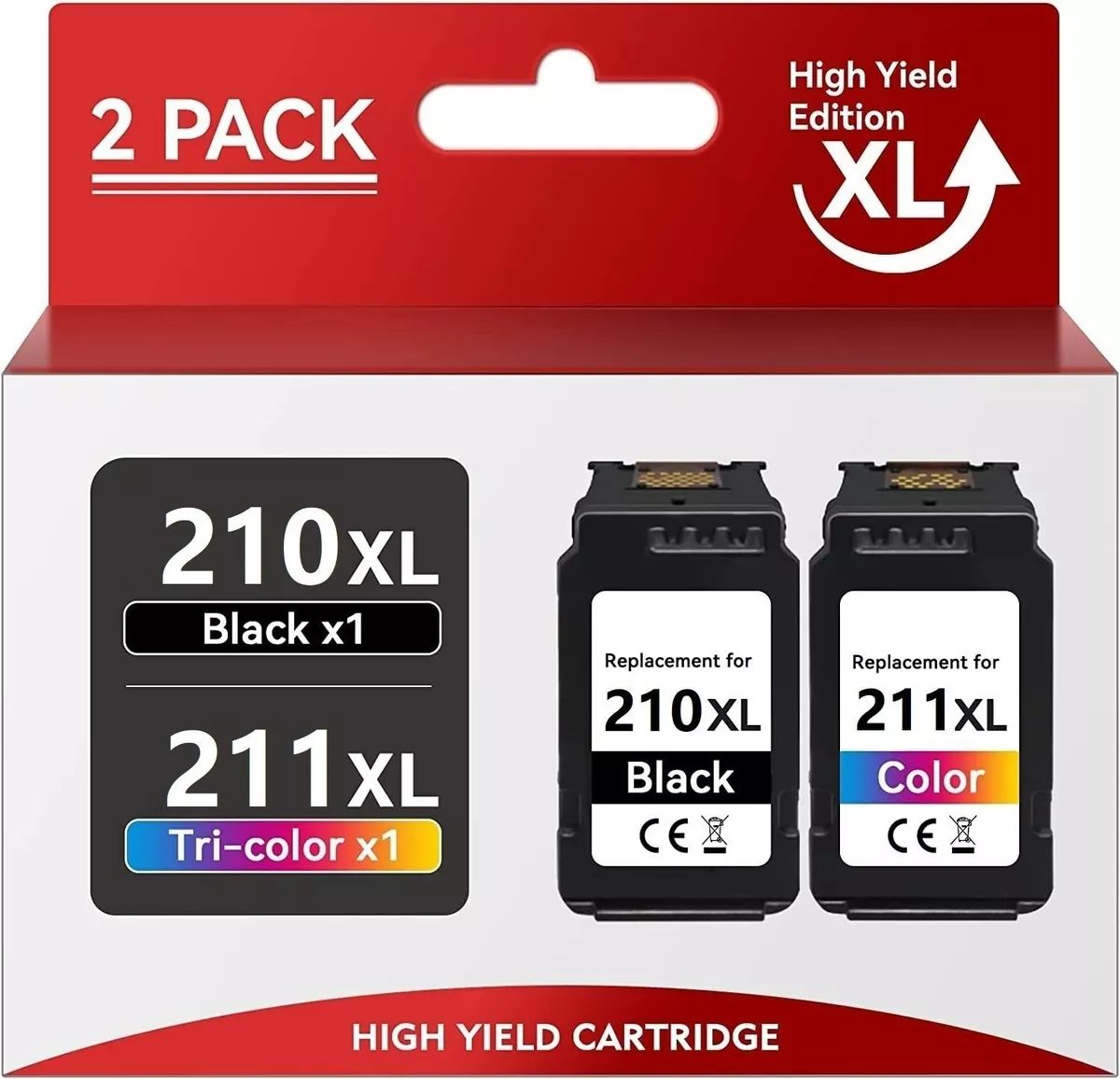 2 PACK PG 210XL CL 211XL Ink for Canon PIXMA MP495 MX320 MX330