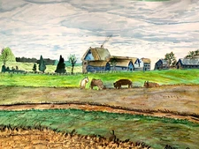 Dream Art Painting Beautiful Landscape With Horses Isaac Levitan Day Watercolor