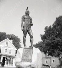 A17 Negative 1957  Plymouth Massasoit Statue on hilltop 066a