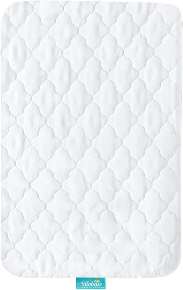 Pack N Play Mini Crib Mattress Pad Cover Soft Cotton Surface Waterproof 39"x27" - Image 2 of 4