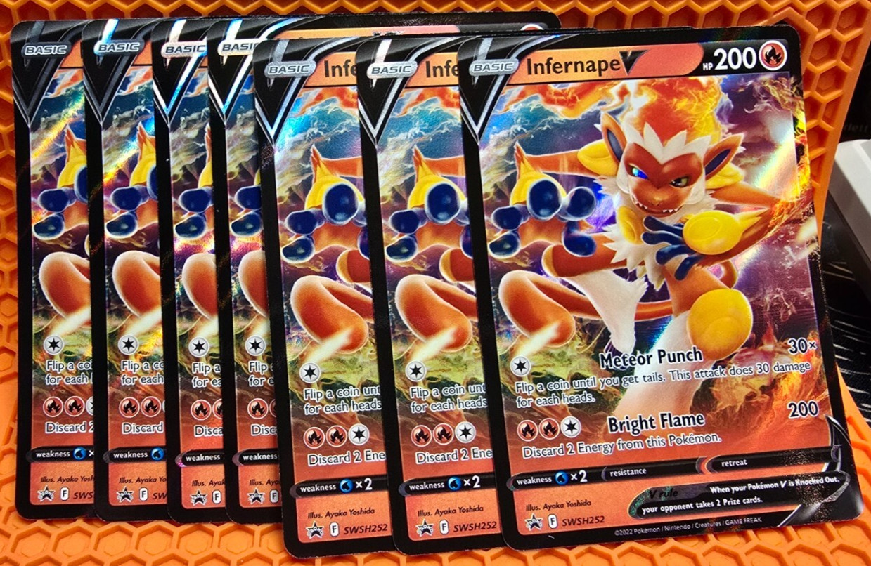 Infernape V SWSH252 SWSH: Sword & Shield Promo Cards Holo - (QTY 1)