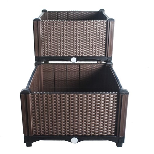 Rectangular Raised Garden Bed Elevated Flower Vegetable Grow Planter Care Box x2 - Picture 14 of 24