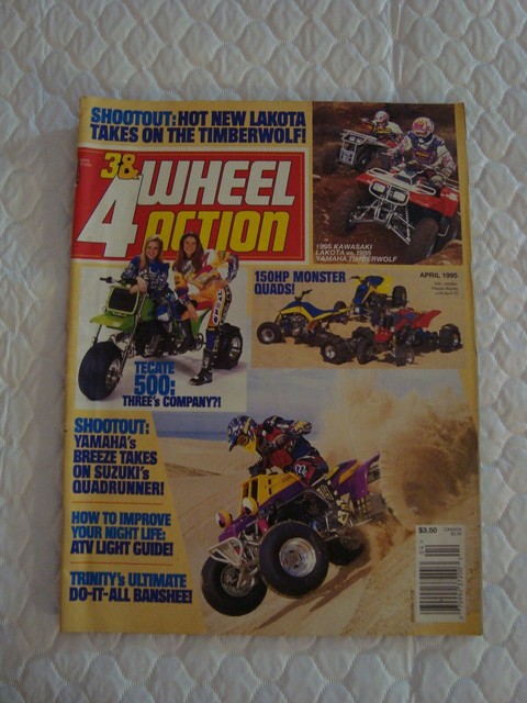 3 4 wheel action magazine april 1995 kawasaki tecate 500 trinity banshee ebay usd