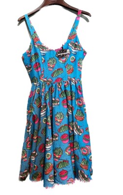 NWT Sourpuss Blue Prickly Delights Sweets Dress | eBay
