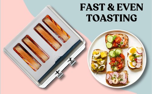 Toastley Smart Toaster 4 Slice with Screen Touch Control - Picture 12 of 13