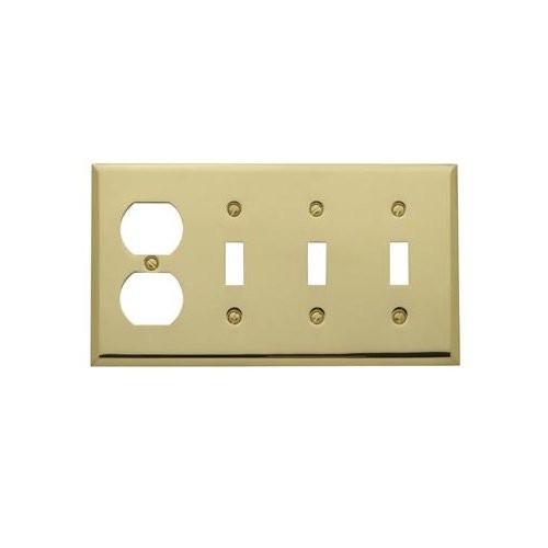 Baldwin 4773.030.CD Classic Square Beveled Edge Duplex with Triple Toggle Combo, - Picture 1 of 1