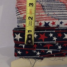 Red White Blue Stars Material Ribbon Approx 520 " Dk Blue Sewing Crafts Read 