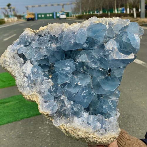 12.54LB Natural Blue Celestite Geode QuartzCrystal Mineral Specimen Healing - Bild 24 von 24