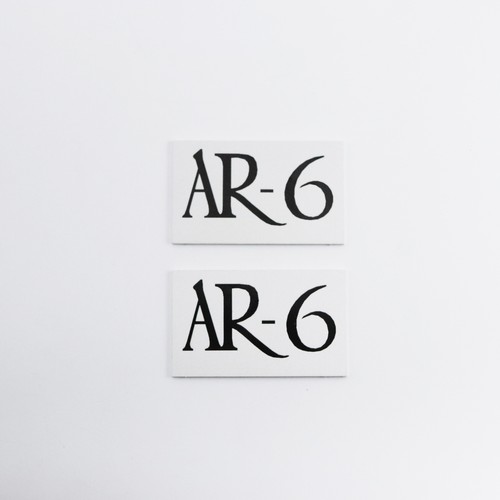 AR-6 Acoustic Research Speaker Badge Logo Aluminum 41.3mm(1.625")X25.4mm(1") - Picture 3 of 9