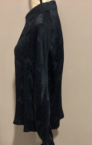 Alexa Chung Jacquard Italian Greyhound Motif Navy Top Sz US 10 - Picture 3 of 7