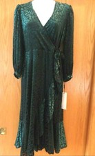 WOMEN'S DRESSES, NEW W/TAG, HIGH QUALITY, CALVIN KLEIN, TEAL-BLACK, SIZE 6