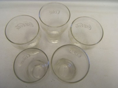 Vintage Coca Cola Coke Glasses Lot of 5 VGC 5