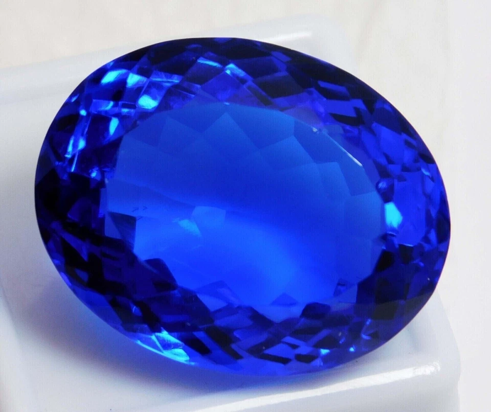 Large Blue Tanzanite 71.70 Ct. Oval Cut AAA+ Loose Gemstone Ring for Pendant - Image 2 of 4