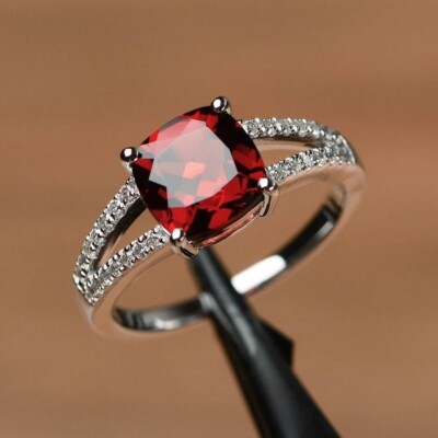 Engagement ring silver 925 with Natural stone