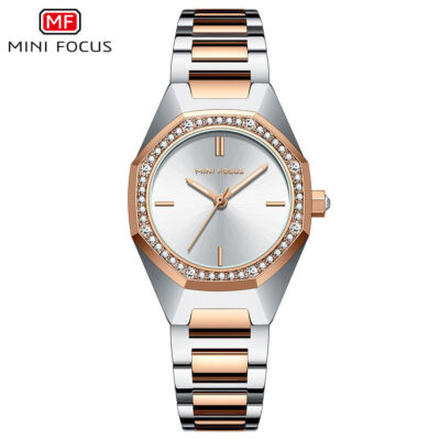 MINI FOCUS Women Quartz Watch Rhinestone Dial Office Girls Watches for Ladies